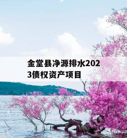 金堂县净源排水2023债权资产项目